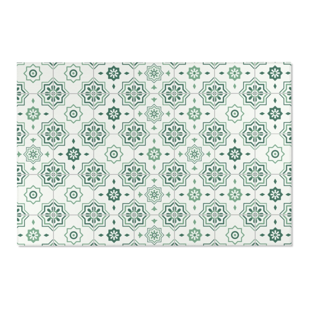 Old School Tiles - Green - Rug | Home Decor | PARADIS SVP