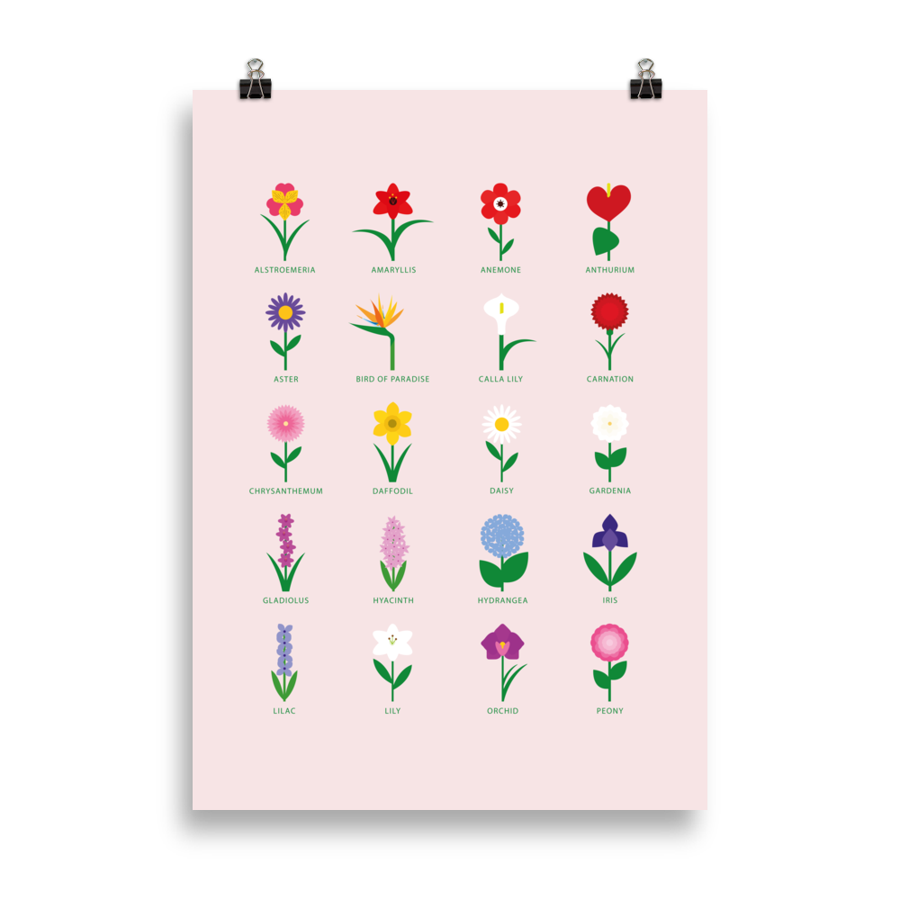 Types of Flowers - Wall Art |  | PARADIS SVP