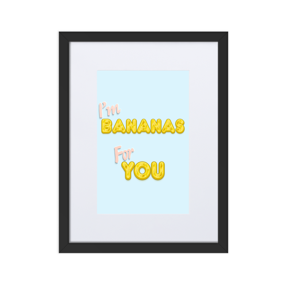 Load image into Gallery viewer, Bananas for you - Paper Framed Wall Art | PAPER FRAMED WALL ART | PARADIS SVP
