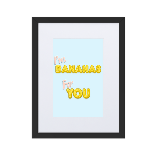 Load image into Gallery viewer, Bananas for you - Paper Framed Wall Art | PAPER FRAMED WALL ART | PARADIS SVP
