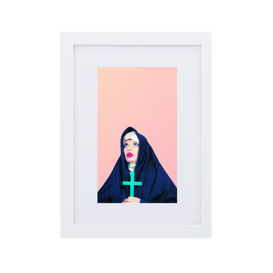 Load image into Gallery viewer, Nun - Paper Framed Wall Art | PAPER FRAMED WALL ART | PARADIS SVP
