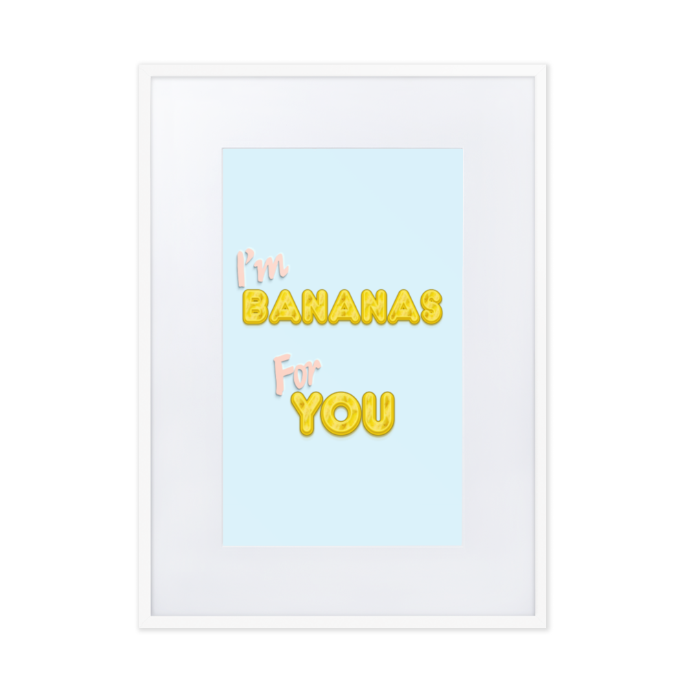 Bananas for you - Paper Framed Wall Art | PAPER FRAMED WALL ART | PARADIS SVP