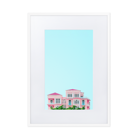 Pink House - Paper Framed Wall Art | PAPER FRAMED WALL ART | PARADIS SVP