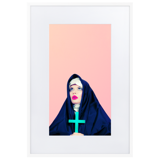 Load image into Gallery viewer, Nun - Paper Framed Wall Art | PAPER FRAMED WALL ART | PARADIS SVP
