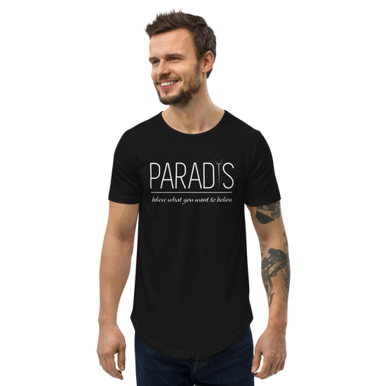 Load image into Gallery viewer, Believe What You Want To Believe - Men&amp;#39;s Curved Hem T-Shirt |  | PARADIS SVP
