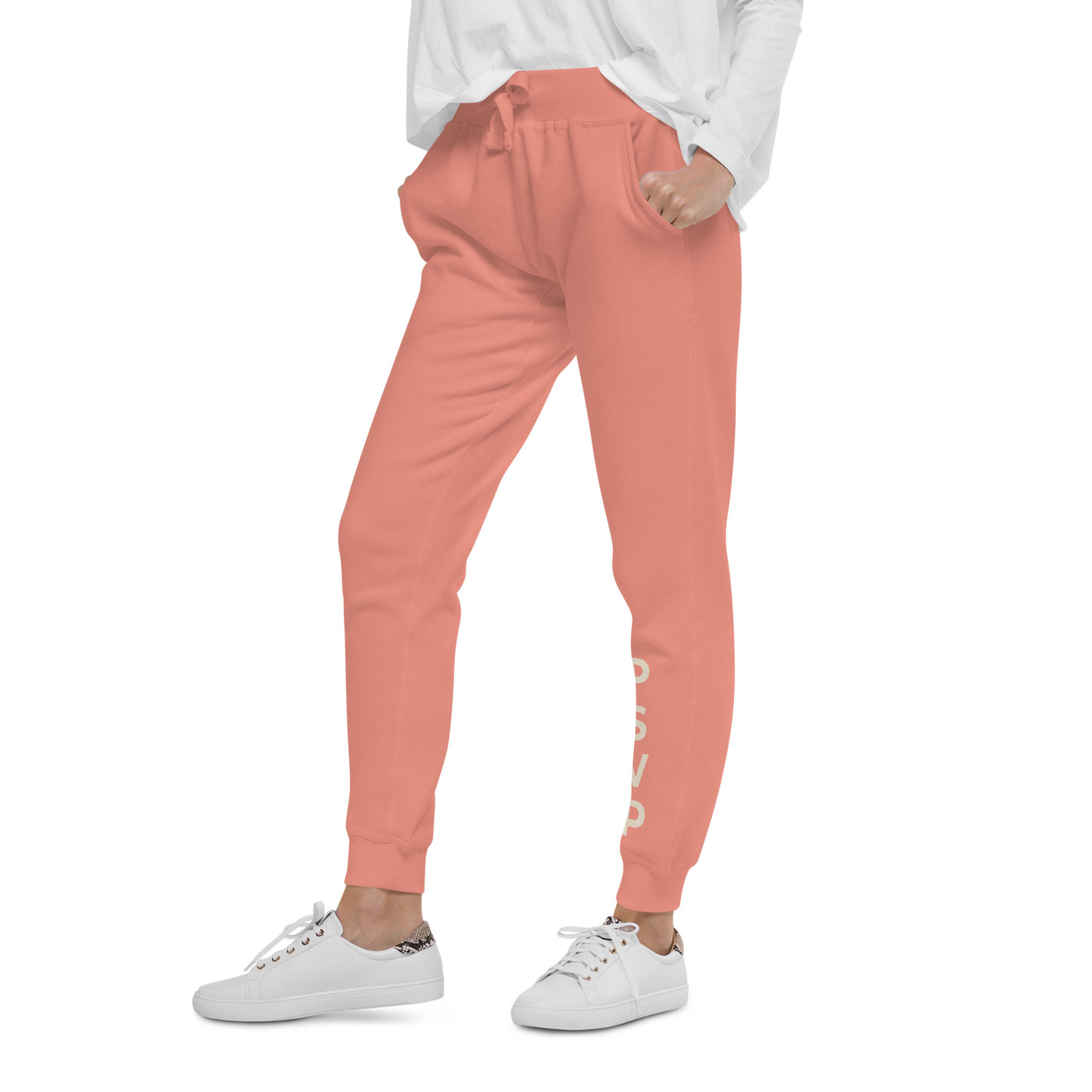 Women's Fleece Pink Sweatpants - PSVP Cream | Sweatpants | PARADIS SVP