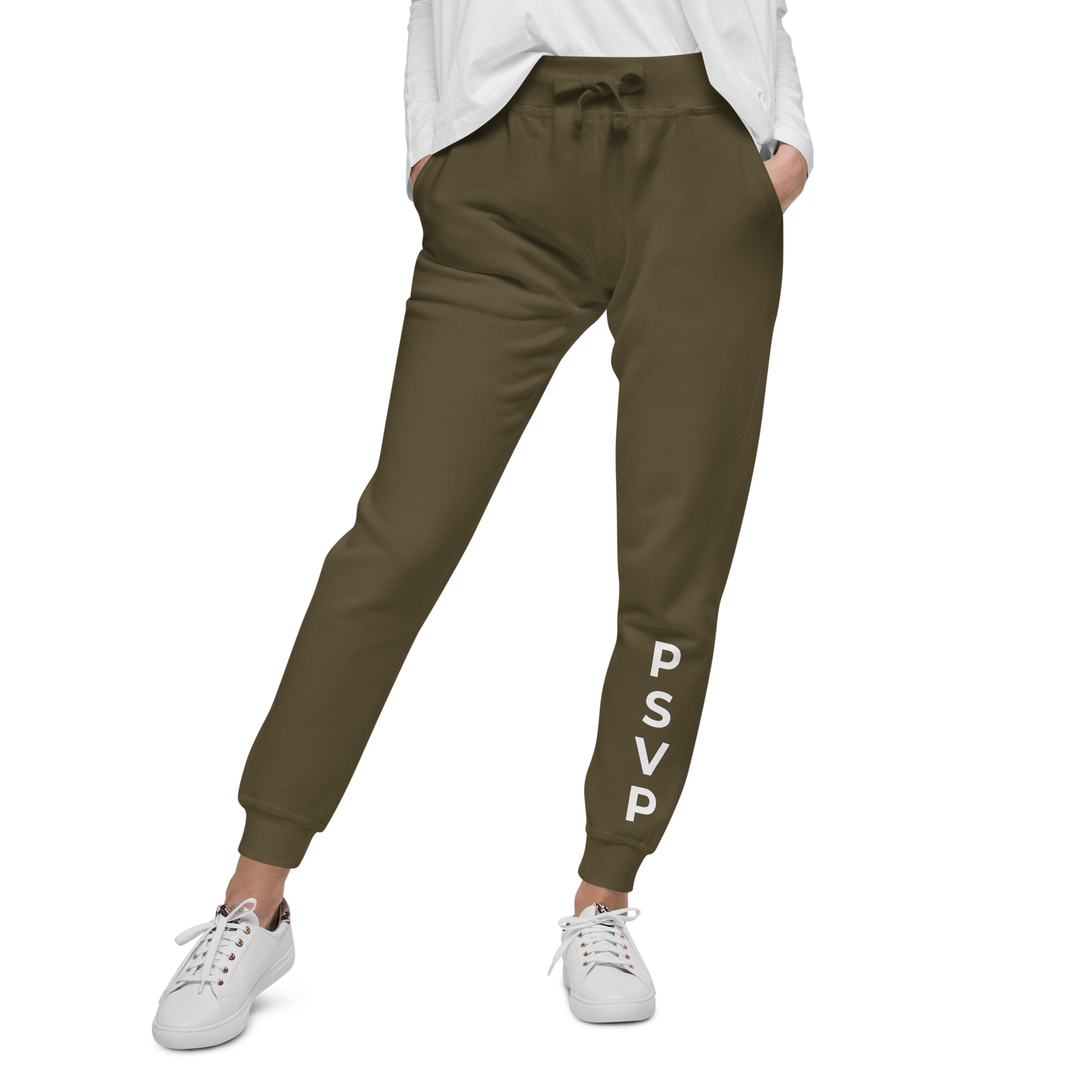 Women's Fleece Olive Green Sweatpants - PSVP | Sweatpants | PARADIS SVP