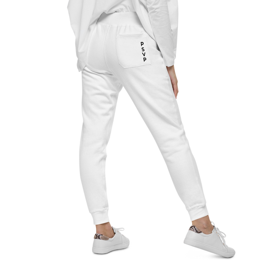 Women's Fleece White Sweatpants - PSVP | Sweatpants | PARADIS SVP