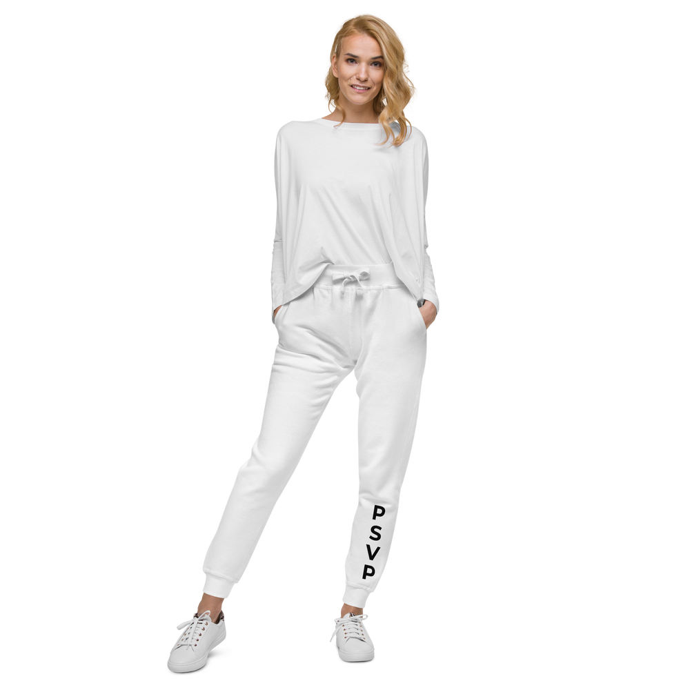 Women's Fleece White Sweatpants - PSVP | Sweatpants | PARADIS SVP