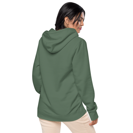 Load image into Gallery viewer, Women&amp;#39;s Pigment-Dyed Alpine Green Hoodie - PSVP Embroidery | Hoodie | PARADIS SVP
