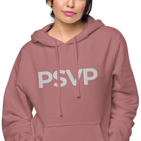 Women's Pigment-Dyed Maroon Hoodie - PSVP Embroidery | Hoodie | PARADIS SVP