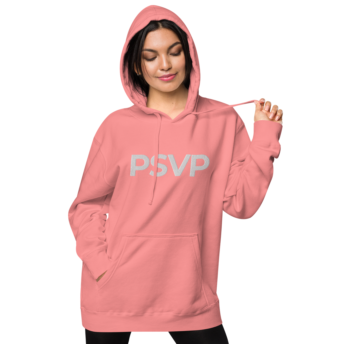 Women's Pigment-Dyed Pink Hoodie - PSVP Embroidery | Hoodie | PARADIS SVP