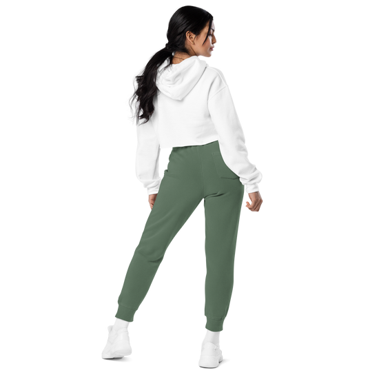Women's Pigment-Dyed Alpine Green Sweatpants - PSVP Embroidery | Sweatpants | PARADIS SVP
