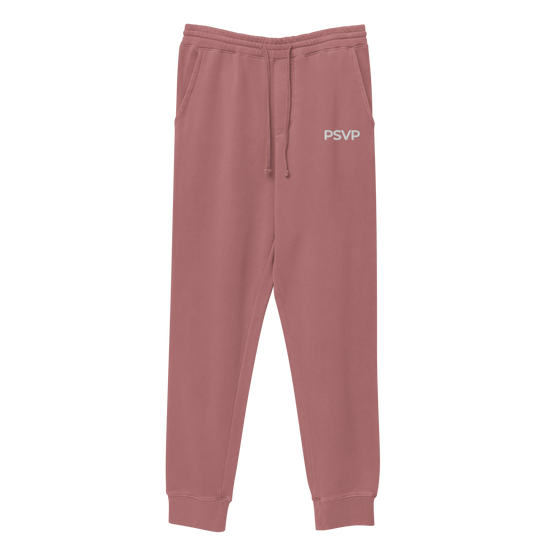 Women's Pigment-Dyed Maroon Sweatpants - PSVP Embroidery | Sweatpants | PARADIS SVP