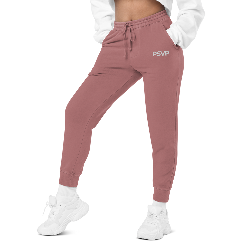 Women's Pigment-Dyed Maroon Sweatpants - PSVP Embroidery | Sweatpants | PARADIS SVP