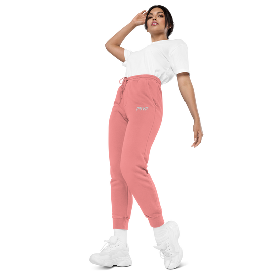Women's Pigment-Dyed Pink Sweatpants - PSVP Embroidery | Sweatpants | PARADIS SVP