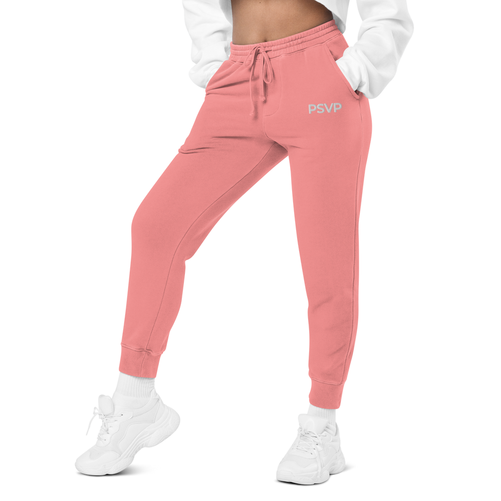 Women's Pigment-Dyed Pink Sweatpants - PSVP Embroidery | Sweatpants | PARADIS SVP