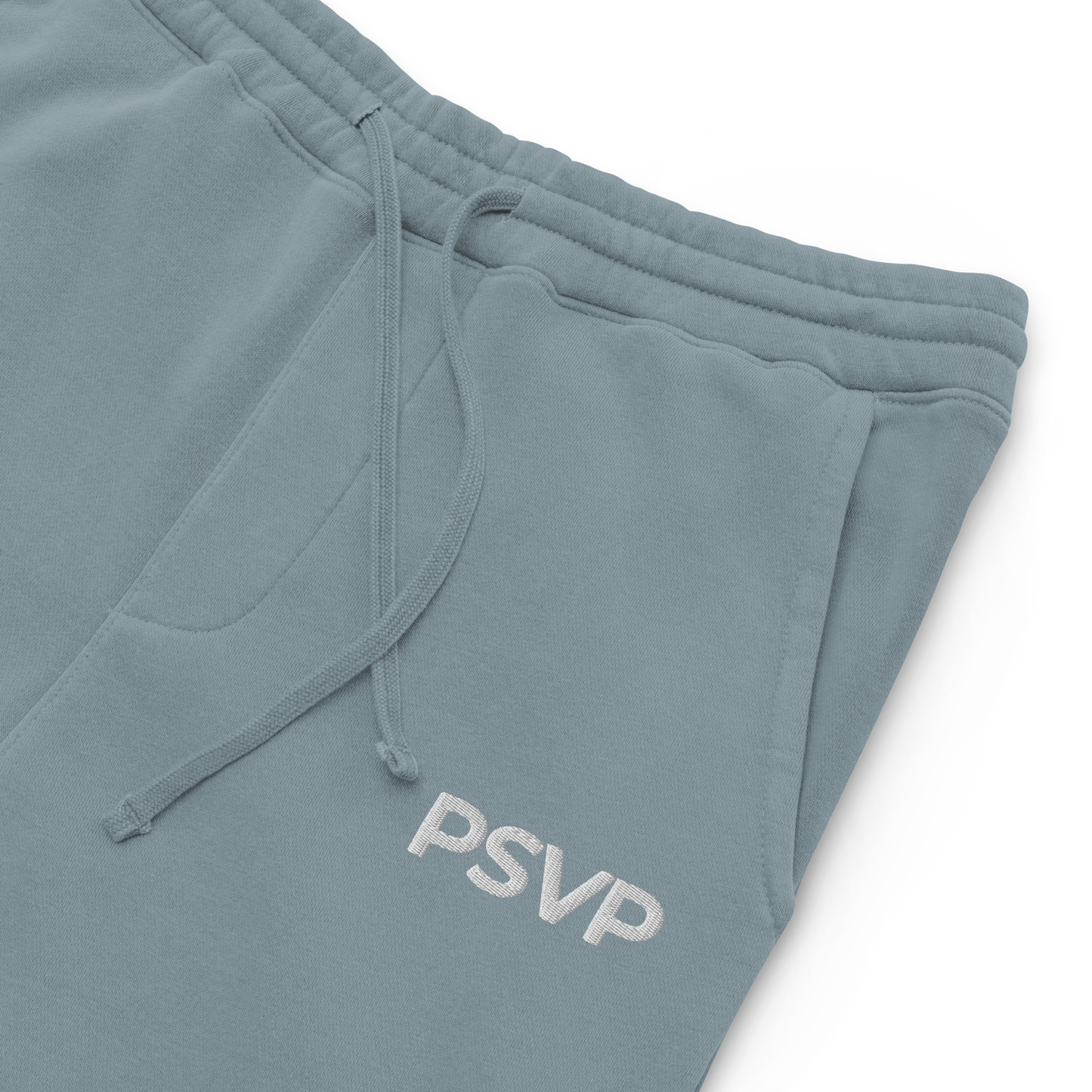 Load image into Gallery viewer, Women&amp;#39;s Pigment-Dyed Powder Blue Sweatpants - PSVP Embroidery | Sweatpants | PARADIS SVP
