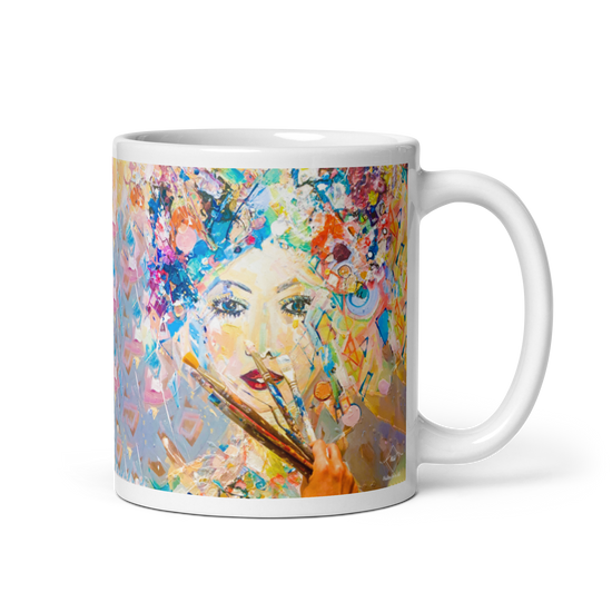Load image into Gallery viewer, Painting Her - Nathalie&amp;#39;s Art - Mug |  | PARADIS SVP
